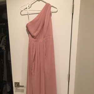 David’s bridal “ ballet” color one shoulder dress